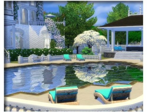 White Lady mansion by Oldbox at All 4 Sims