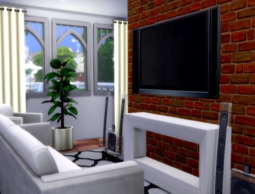 White retro suburbian