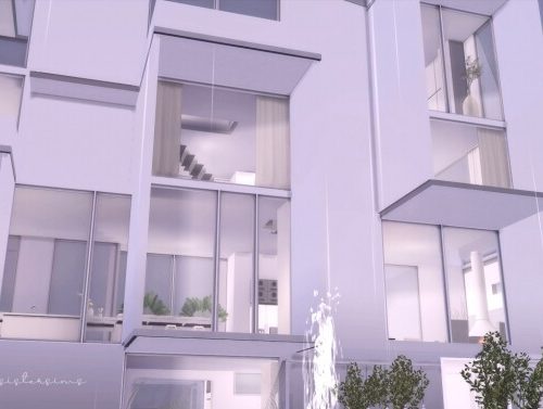 White Square Minimalist Home at SoulSisterSims