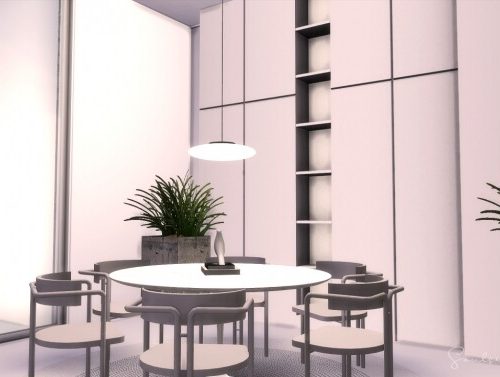 White Square Minimalist Home at SoulSisterSims