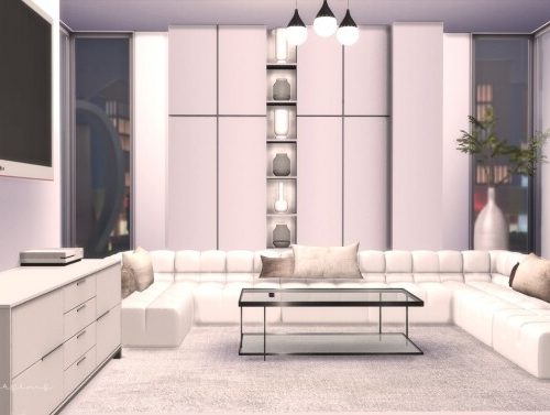White Square Minimalist Home at SoulSisterSims