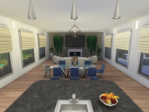 White Y one story home by Augustas at Mod The Sims