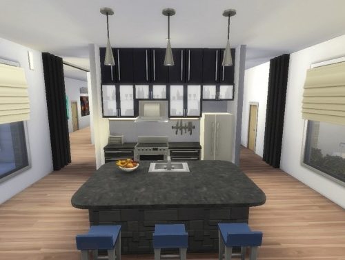 White Y one story home by Augustas at Mod The Sims