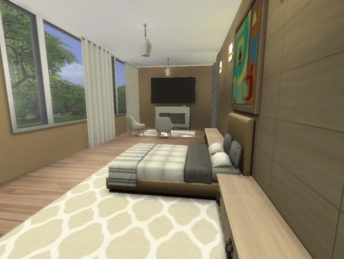 White Y one story home by Augustas at Mod The Sims