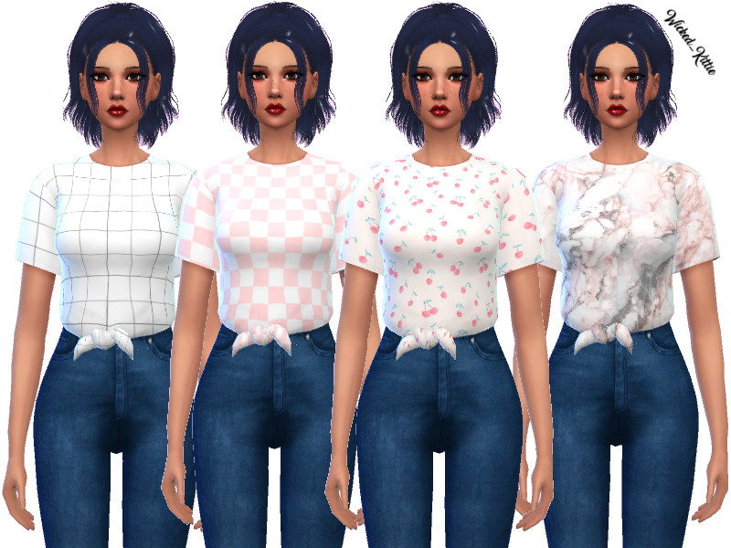 WickedKittie | Caroline Shirt | Mesh Needed - The Sims 4 Catalog