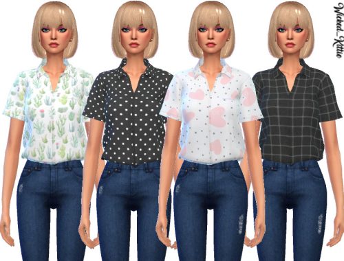 Wickedkittie | Daisy Tucked Shirts | Mesh Needed