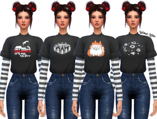 Wickedkittie | Kassi Layered Tee Shirts | Mesh Needed