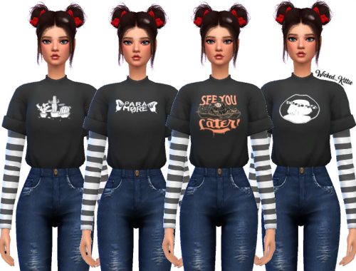 Wickedkittie | Kassi Layered Tee Shirts | Mesh Needed
