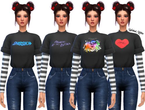 Wickedkittie | Kassi Layered Tee Shirts | Mesh Needed
