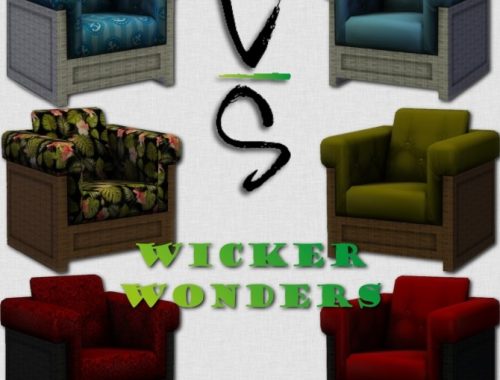 Wicker Wonders living by Veckah at Mod The Sims