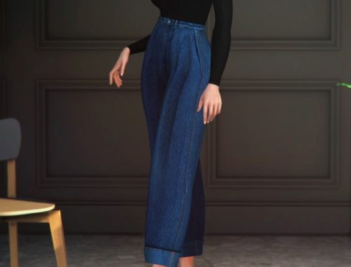 Wide roll-up jeans AF at MMSIMS