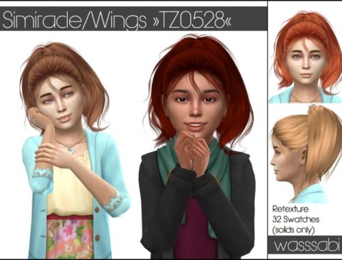 Wings TZ0528 hair retextured at Wasssabi Sims