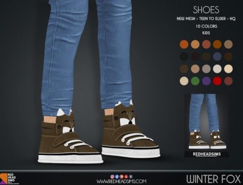WINTER FOX SHOES KIDS + TODDLER at REDHEADSIMS