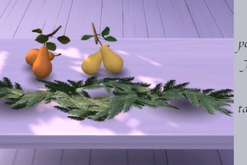 Winter night dining set by Pocci at Garden Breeze Sims 4