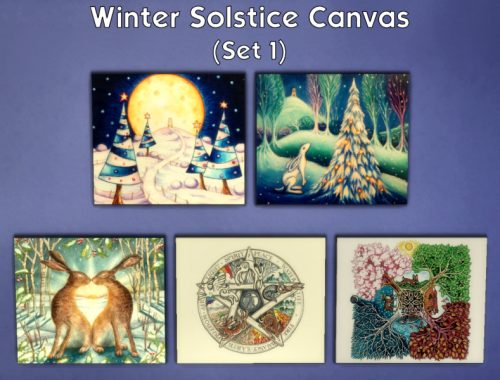 Winter Solstice Wall Canvas (Set 1) [REQUIRES CITY LIVING]