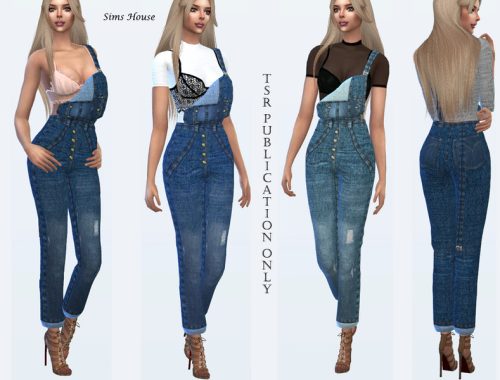 Women's denim overalls (bottom)