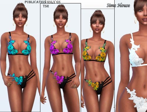 Women's lingerie set with Rose
