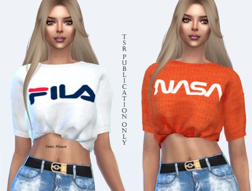 Women's short logo print T-shirt