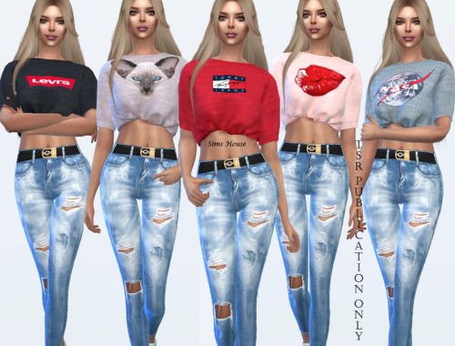 Women's short logo print T-shirt