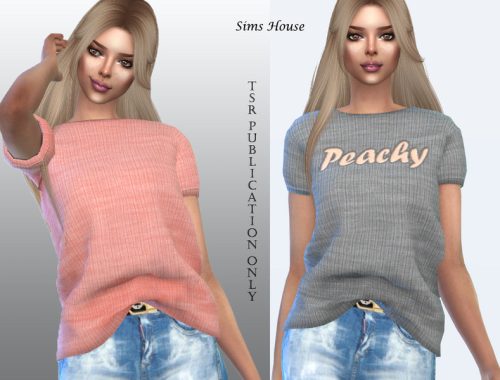 Women's t-shirt tucked in front base colors
