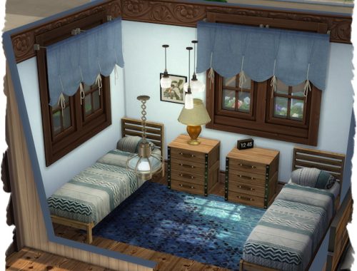 Wood House River by Chalipo at All 4 Sims