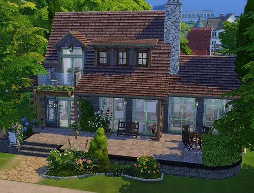 Wood house with modern inside