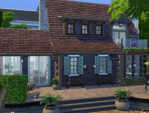 Wood house with modern inside
