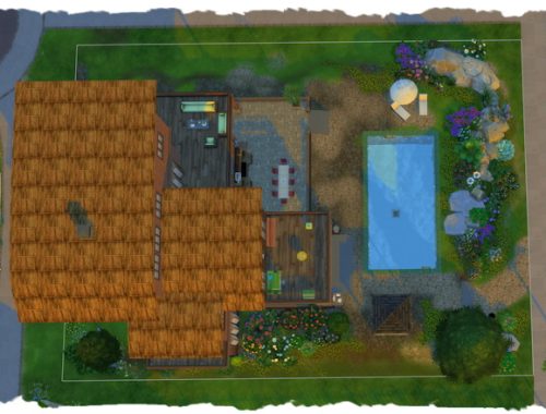 Wooden house by the river from Chalipo at All 4 Sims
