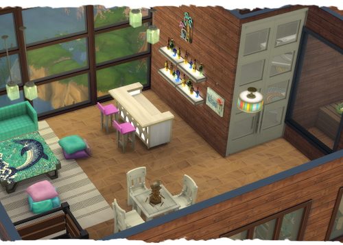 Wooden house by the river from Chalipo at All 4 Sims