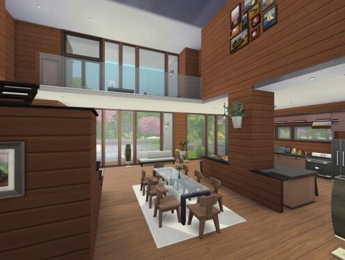 Wooden Modern House by xperimental.sim