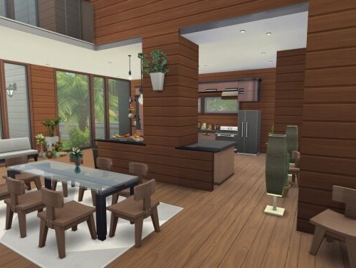 Wooden Modern House by xperimental.sim