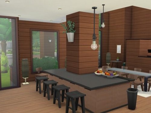 Wooden Modern House by xperimental.sim