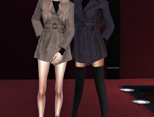 Wool jacket one-piece at Lemon Sims 4