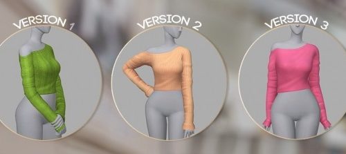 WOW CROPPED TOP at Candy Sims 4