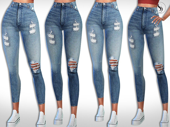 Wrangler Super High Waist Jeans - The Sims 4 Catalog
