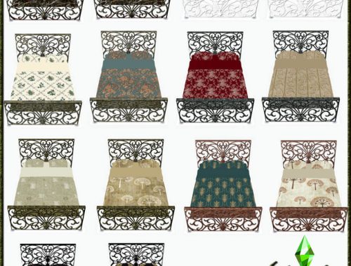 Wrought Iron Bed’s and Window’s & Window + Door at Abuk0 Sims4