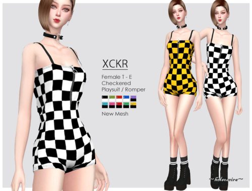 XCKR - Checkered Playsuit