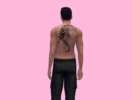 Yakuza Tiger Back Tattoo