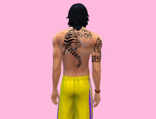 Yakuza Tiger Back Tattoo