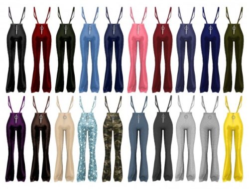 Yalin Suspenders Pants by Liseth Barquero at BlueRose-Sims