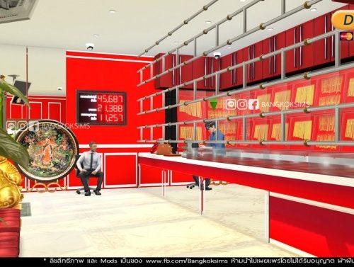 Yaowarat Gold Shop in Thailand (P) at BangkokSims