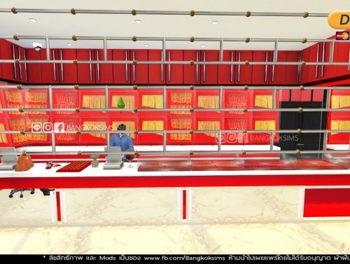 Yaowarat Gold Shop in Thailand (P) at BangkokSims
