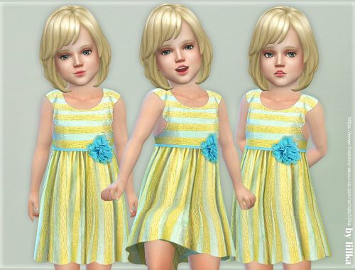 Yellow & Blue Stripe Dress