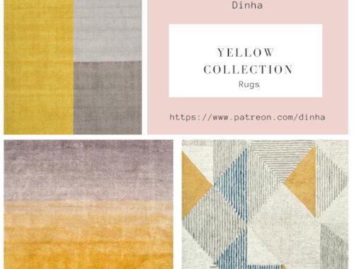 Yellow Collection: 9 Rugs & 6 Pillows at Dinha Gamer