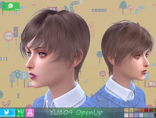 YU109 OpenUp hair F at Newsea Sims 4