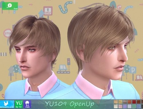 YU109 OpenUp hair for males at Newsea Sims 4