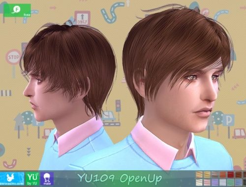 YU109 OpenUp hair for males at Newsea Sims 4