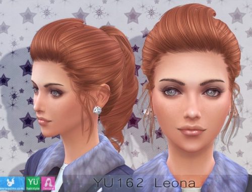 YU162 Leona hair (P) at Newsea Sims 4