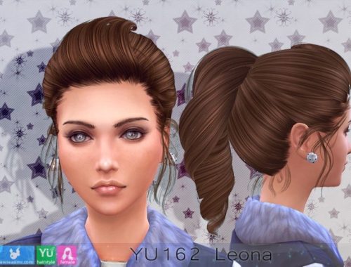 YU162 Leona hair (P) at Newsea Sims 4
