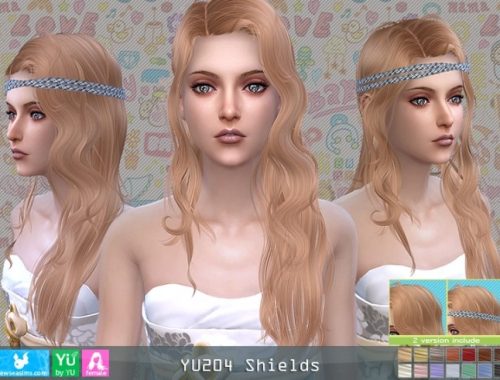 YU204 Shields hair (P) at Newsea Sims 4